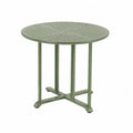 Table de jardin ronde en métal vert 80 cm